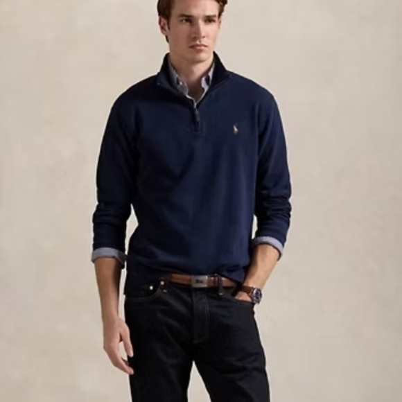 Polo Ralph Lauren Other - Polo Ralph Lauren Blue Estate-Rib Quarter-Zip Pullover Size M